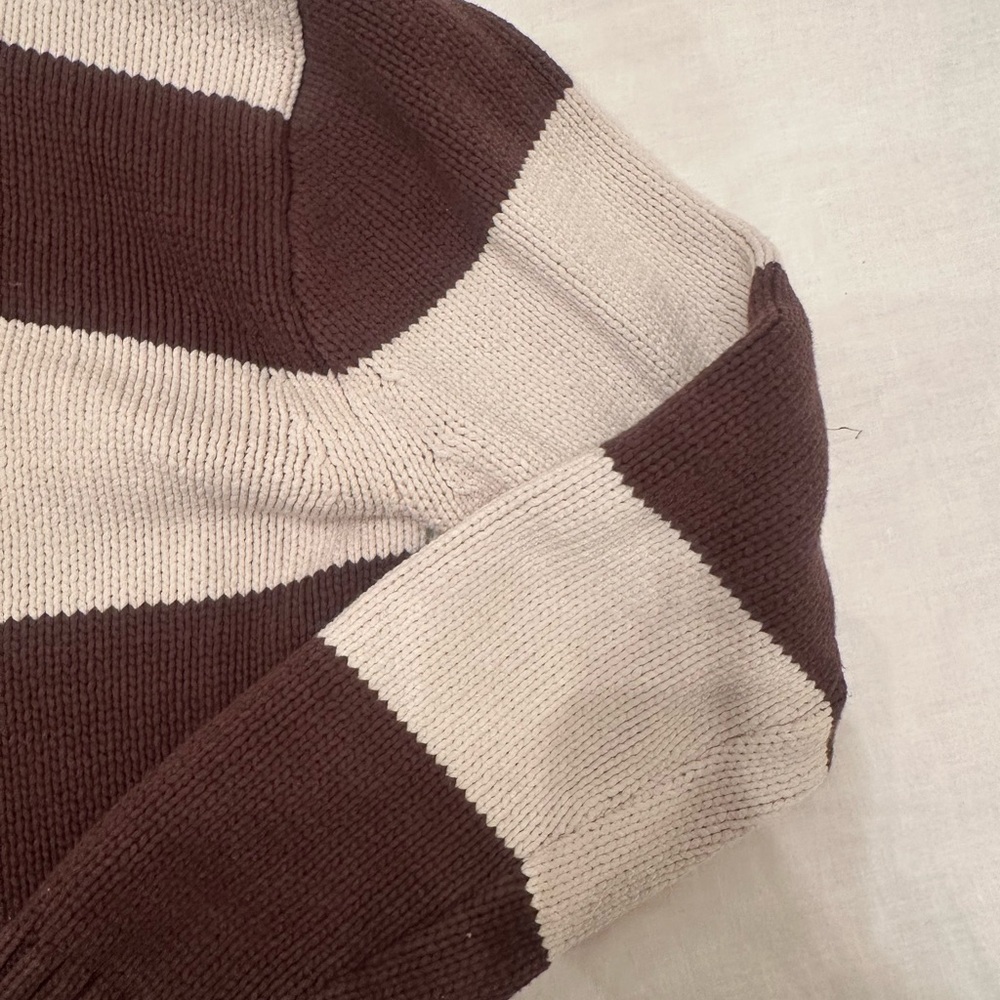 JCrew Mockneck Rugby Stripe Sweater - Picture 3 of 4